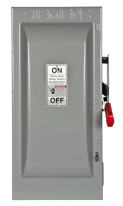 Siemens HNF363 100-Amp 3 Pole 600-volt 3 Wire Non-Fused Heavy Duty Safety Switches