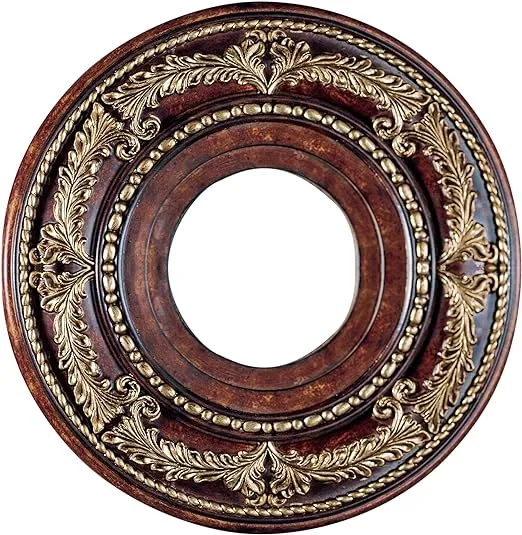 Livex Lighting 8204-63 Ceiling Medallion in Verona Bronze with Aged Gold Leaf Accents 0.1 x 0.1 x 1