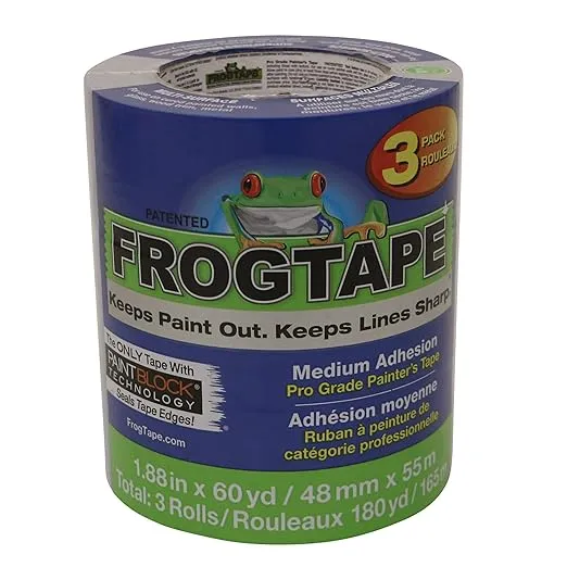 3-Rolls of 1.88” x 60 yds Shurtape 104957 Blue CP 130 FrogTape Pro Grade Painter’s Tape