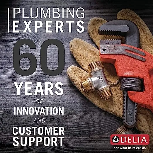 Delta Faucet 1/2" x 3/8" Angled Supply Stop Valve with Transitional Handle Chrome, Water Shut Off Valve, Brass Shut Off Valve, 1/4 Turn Shut Off Valve, Chrome DT022202