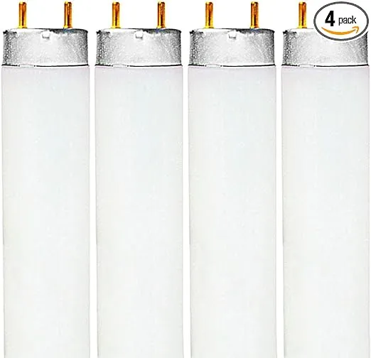 LUXRITE F32T8/865 32W 48 Inch T8 Fluorescent Tube Light Bulb, 6500K Daylight, 2800 Lumens, G13 Medium Bi-Pin Base, LR20735, 4-Pack