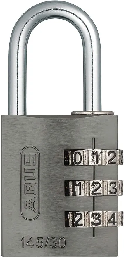 ABUS 145/30 Aluminum Black Combination Padlock