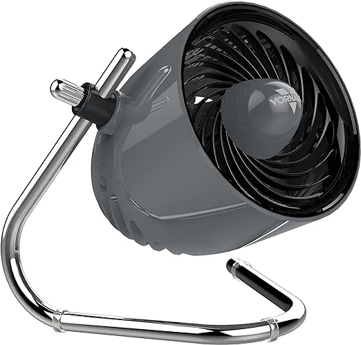 Vornado Pivot Personal Air Circulator Fan, 6-inch, Quiet Portable Travel Fan, 3 Speeds, Storm Gray