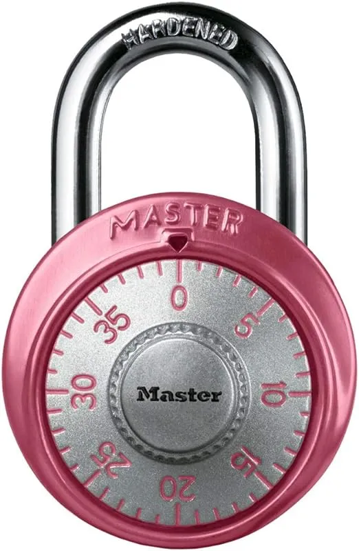 Master Lock 1530DPNK Locker Lock Combination Padlock, 1 Pack, Pink