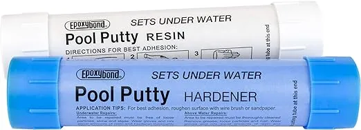 2-Part Set | Swimming Pool & Spa Repair | Easy DIY | Fix Cracks Leaks Underwater or Above | Concrete, Fiberglass & Variety of Other Surfaces | by Atlas Minerals