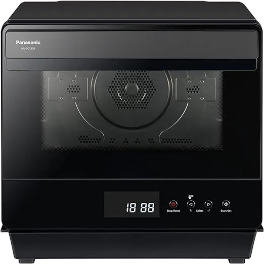 Panasonic HomeChef 7-in-1 Compact Oven with Convection Bake, Airfryer, Steam, Slow Cook, Ferment, 1200 watts, .7 cu ft with Easy Clean Interior - NU-SC180B (Black)