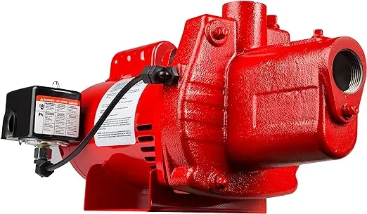Red Lion RJS-75-PREM 3/4 HP, 16 GPM, 115/230 Volt, Premium Cast Iron Shallow Well Jet Pump, Red, 602207