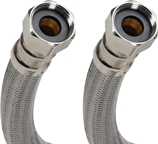 The Fluidmaster B1H24 Braided Stainless Steel Water Heater 24" Connector