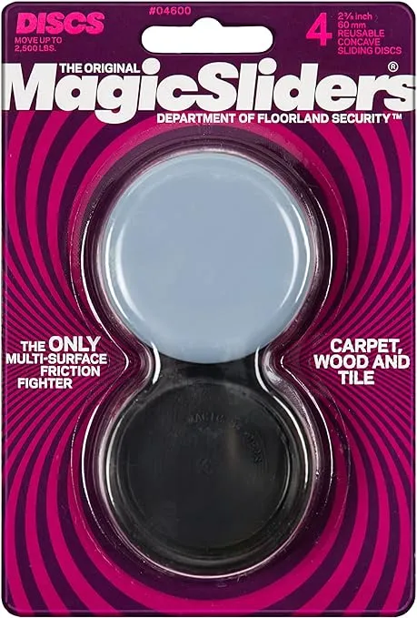Magic Sliders 04600 2-3/8" Concave Reusable 4 Count, 4 Ounces