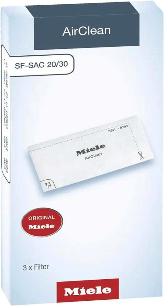 Miele AirClean Filters, for Everyday Freshness at Home, Pack of 3