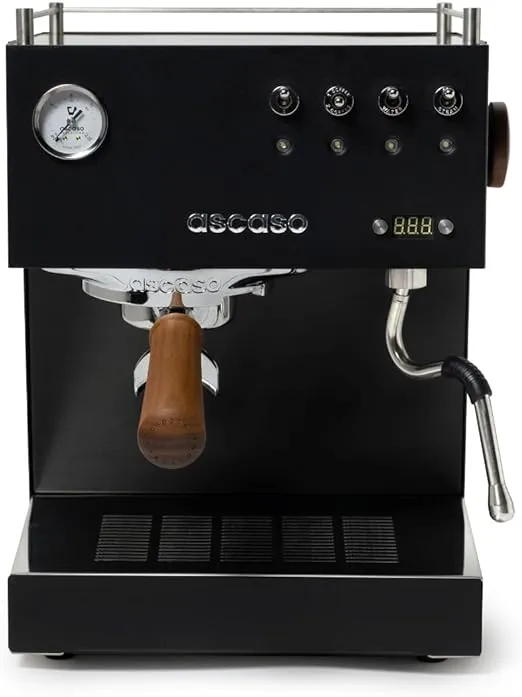 Ascaso Steel DUO PID, Programmable Espresso Machine w/Volumetric Controls, Dual Thermoblock, 120V (Black)