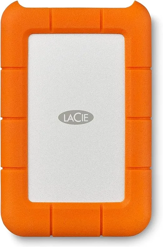 LaCie Rugged USB-C 2TB External Hard Drive Portable HDD – USB 3.0 compatible, Drop Shock Dust Rain Resistant, for Mac and PC Computer Desktop Workstation Laptop, 1 Month Adobe CC (STFR2000800)