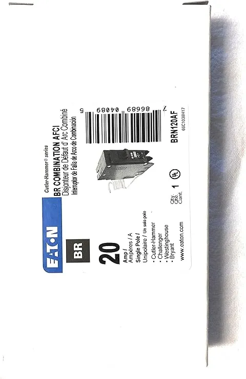 Eaton 20 amps Plug in Single Pole Circuit Breaker