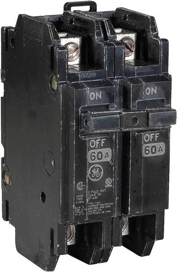 General Electric GETHQC2160WL GE THQC2160WL 2P 60A 120/240V CB, Black