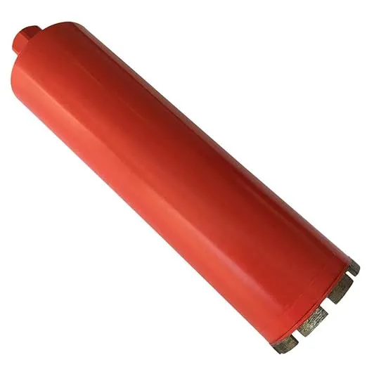 3-1/4" Wet Drill Core Bits for Concrete and Hard Masonry, 10mm Segment Height, 14" Drilling Depth, 1-1/4"-7 Arbor, Wet Only