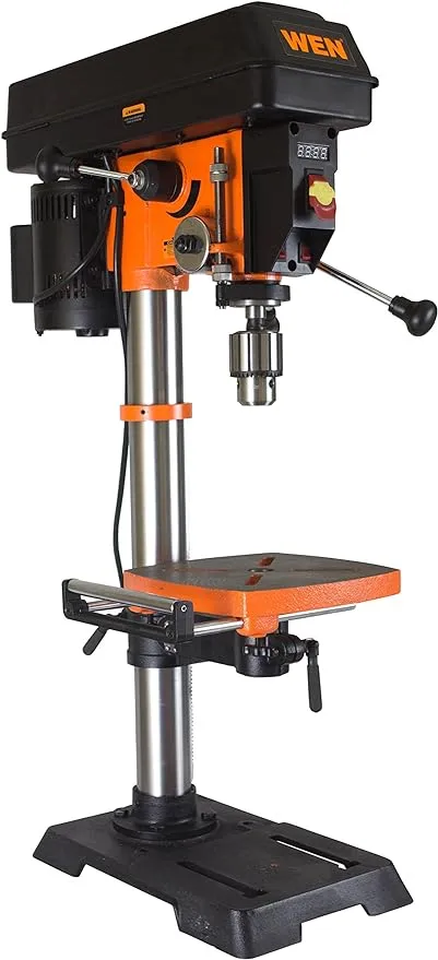 WEN 12-Inch Benchtop Drill Press, Variable Speed, Cast Iron with Laser and Work Light (4214T)
