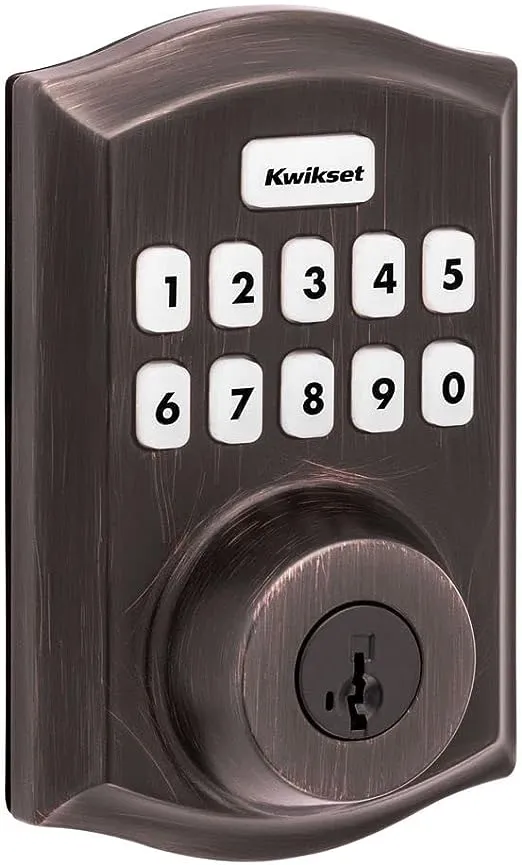Kwikset Home Connect 620 Smart Lock Deadbolt with Z-Wave Technology, Works with Ring Alarm, Samsung Smartthings and More, Z-Wave Hub Required, Traditional Design in Venetian Bronze