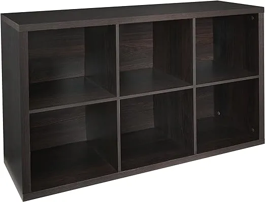 ClosetMaid 4109 Decorative 6-Cube Storage Organizer, Black Walnut