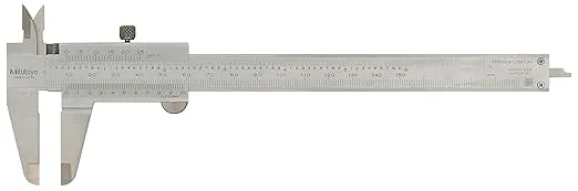 Mitutoyo 530-312 Vernier Calipers, Stainless Steel, for Inside, Outside, Depth and Step Measurements, Metric, 0"/0mm-150mm Range, +/-0.03mm Accuracy, 0.02mm Resolution, 40mm Jaw Depth