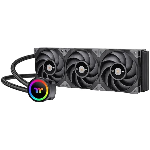 Thermaltake TOUGHLIQUID 360 ARGB Motherboard Sync All-in-One Liquid CPU Cooler, AMD (AM5/AM4) / Intel (LGA 1700/1200), 360mm High Efficiency Radiator CL-W321-PL12BL-B,Black