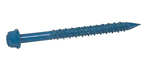 CONFAST 1/4" x 2-1/4" Hex Head Concrete Screw Anchor with Drill Bit for Anchoring to Masonry, Block or Brick (100 per Box)
