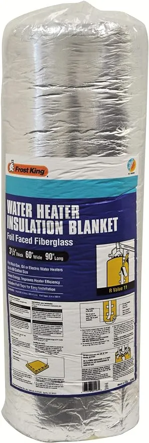 Frost King SP60 All Season Water Heater Insulation Blanket, 3” Thick x 60” x 90”, R10