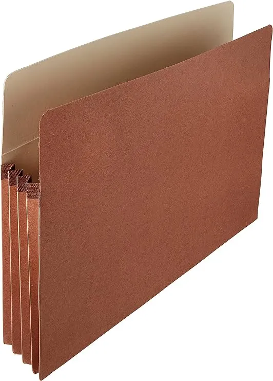 Amazon Basics Expanding File Folder Organizer with Pockets, Letter Size, 3.5-Inch Expansion, 25-Pack, 9.5 x 11.75 Inches, Brown