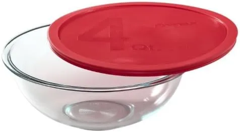 Pyrex Smart Essentials 4-Quart Glass Mixing Bowl (Pack of 4)