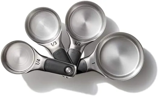 OXO Good Grips 4 Piece Stainless Steel Measuring Cups with Magnetic Snaps