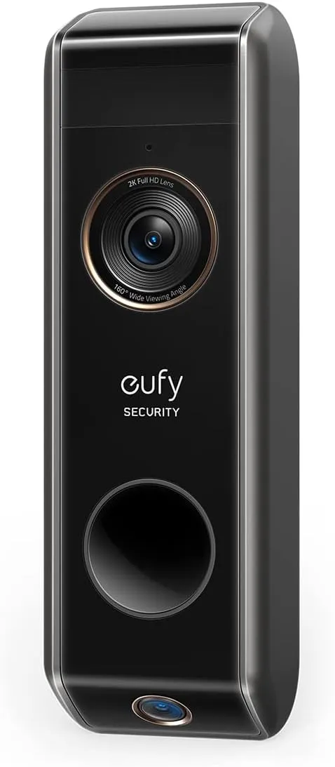 eufy Security Video Doorbell S330, 2K HD Video Doorbell, HD Security Camera, Battery-Powered Add-On, Dual Motion Detection, Package Detection, Family Recognition, No Monthly Fee, Motion Alerts