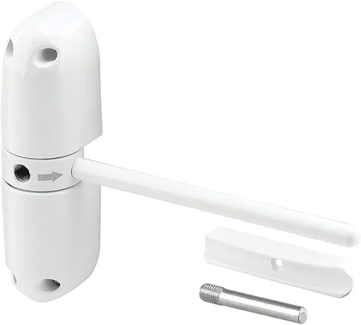 Prime-Line KC10HD Safety Spring Door Closer – Easy to Install to Convert Hinged Doors to Self-Closing – Diecast Construction, 4-1/4 In. White, Non-Handed (Single Pack)