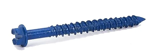 CONFAST 1/4" x 2-3/4" Hex Head Concrete Screw Anchor with Drill Bit for Anchoring to Masonry, Block or Brick (100 per Box)