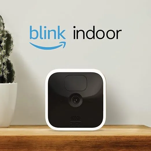 Blink Indoor - wireless, HD security camera with two-year battery life, motion detection, and two-way audio – 3 camera system