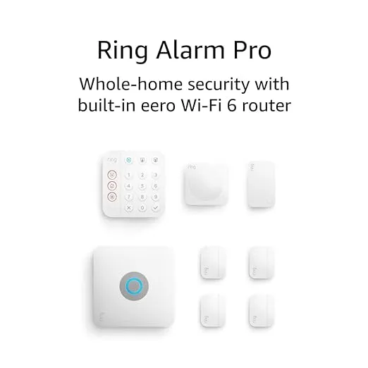 Ring Alarm Pro Wireless Security System, 8 Piece Kit with Built-In Wifi Router (2nd Gen) | The Home Depot