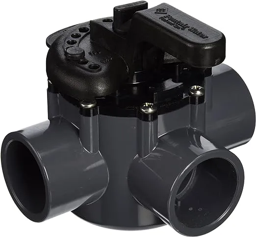 Pentair 263037 Diverter Valve Three Port with 1-1/2" ID & 2" OD PVC Pipe