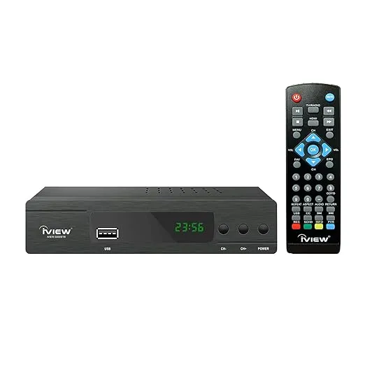 iView 3300STB ATSC Converter Box with Recording, Media Player, Built-in Digital Clock, Analog to Digital, QAM Tuner, HDMI, USB