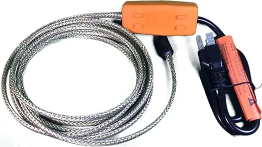 Heat Tape Easy Heat Freeze Protection Cable Waterline Heater Pre-cut to 8 Foot includes Installed Plug Head