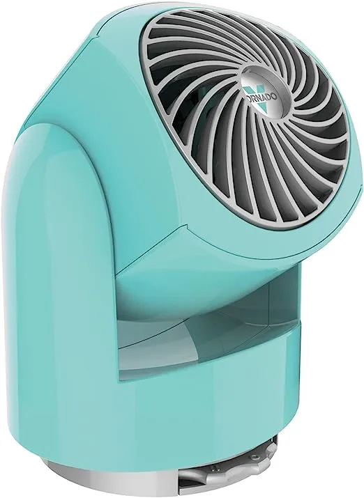 Vornado Flippi V6 Compact Air Circulator Fan, Quiet Portable Travel Fan for Desk or Bedroom, Adjustable Head, 2 Speeds, Bliss Blue