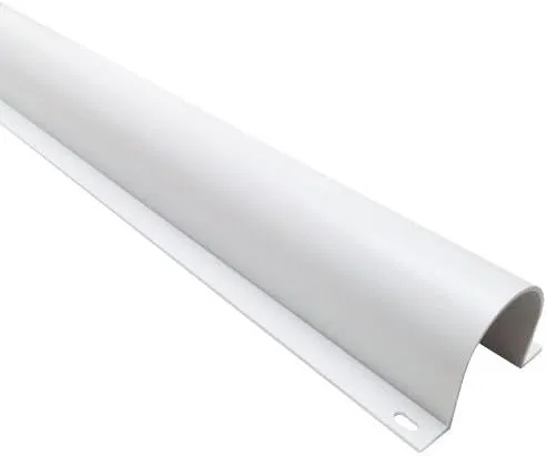 Electriduct 1.5" Plastic Flanged Wire Guard Cable Raceway - (1 x 5FT Stick = 5 Feet) - White