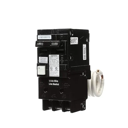 Siemens QF230AP 30 Amp, 2 Pole, 120/240V Ground Fault Circuit Interrupter with Self Test and Lockout Feature