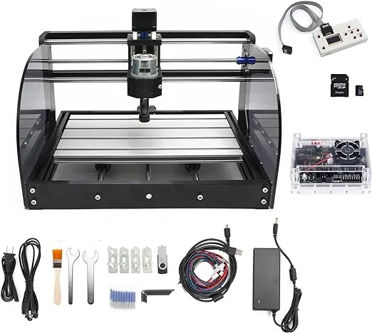CNCTOPBAOS CNC 3018-PRO-MAX 3 Axis Desktop DIY Mini Wood Router Kit PCB PVC Milling Engraver Engraving Carving Machine GRBL Control with offline controller Hand Control (w/Offline Controller)