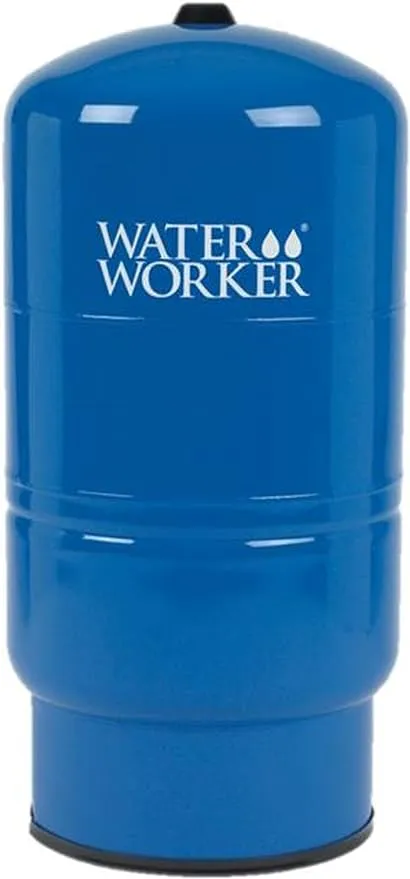 WaterWorker HT-30B Vertical Pressure Well Tank, 30-gallon tank with 26-gallon capacity, Blue