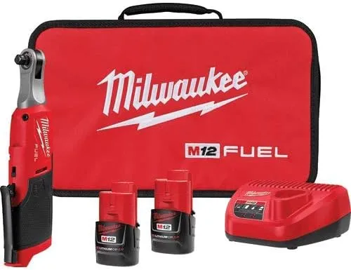 Milwaukee M12 FUEL 3/8" High Speed Cordless Ratchet Kit