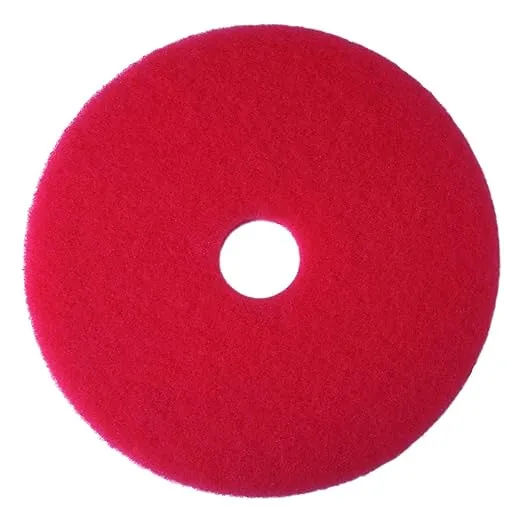 3M Buffer Floor Pad 5100, Red, 20", 5/Case, Removes Soil, Scratches, Scuff Marks, and Black Shoe Heel Marks