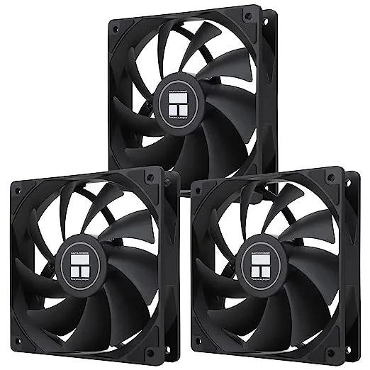 Thermalright TL-C12C X3 CPU Fan 120mm Case Cooler Fan, 4pin PWM Silent Computer Fan with S-FDB Bearing Included, up to 1550RPM Cooling Fan（3 Quantities）