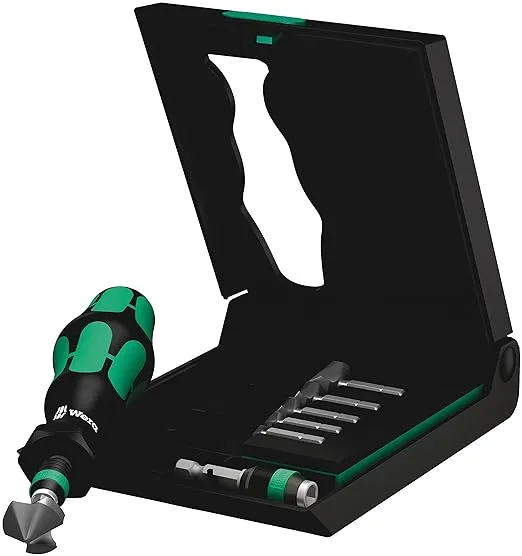 Wera - 5104650001 846/8 Kraftform Countersink Bit and Bit Set, 8-Piece