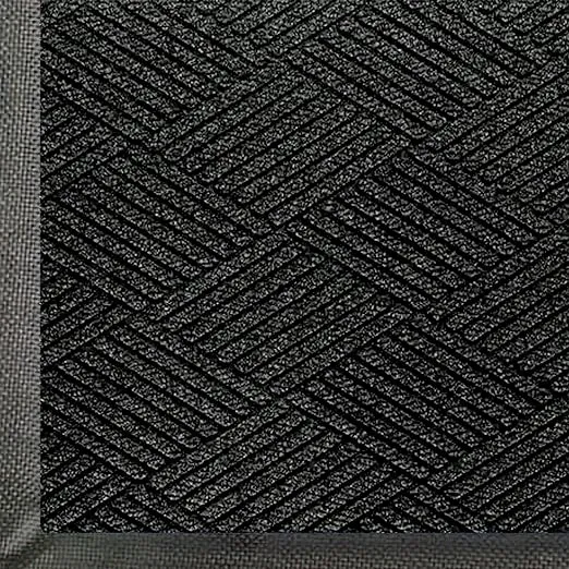 WaterHog Max Diamond | Commercial-Grade Entrance Mat with Diamond Pattern & Rubber Border | Indoor/Outdoor, Quick-Drying, Stain Resistant Door Mat (Black Smoke, 2' x 3')