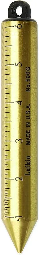 Crescent Lufkin 20 oz. Inage Solid Brass Cylindrical Blunt Point SAE Plumb Bob - 590GN