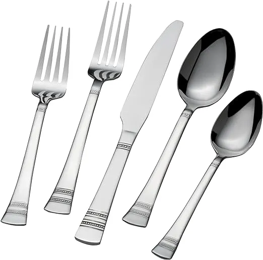Kensington 51-Piece Stainless Steel Flatware Set, Service for 8