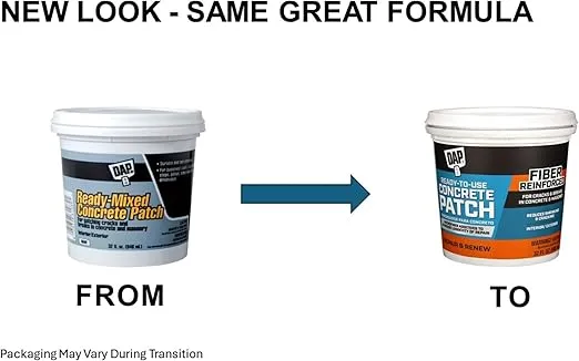 Dap 31084 Concrete Patch Interior and Exterior, 1-Quart , Gray
